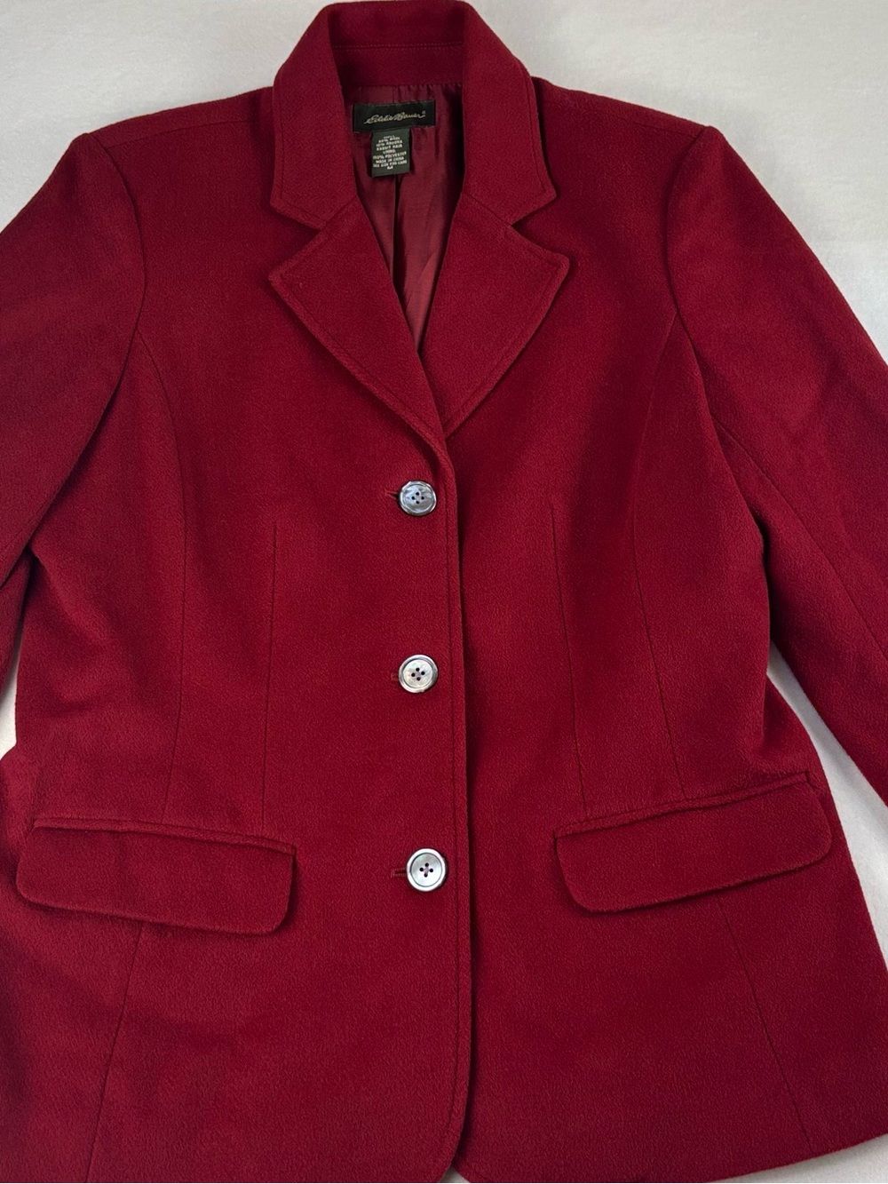Eddie Bauer Women's Red Wool-Blend Blazer